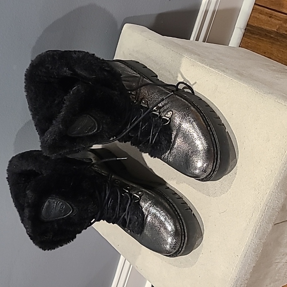 Pajar Penny Pewter Faux Fur Snow Boot Sz. 8/8.5